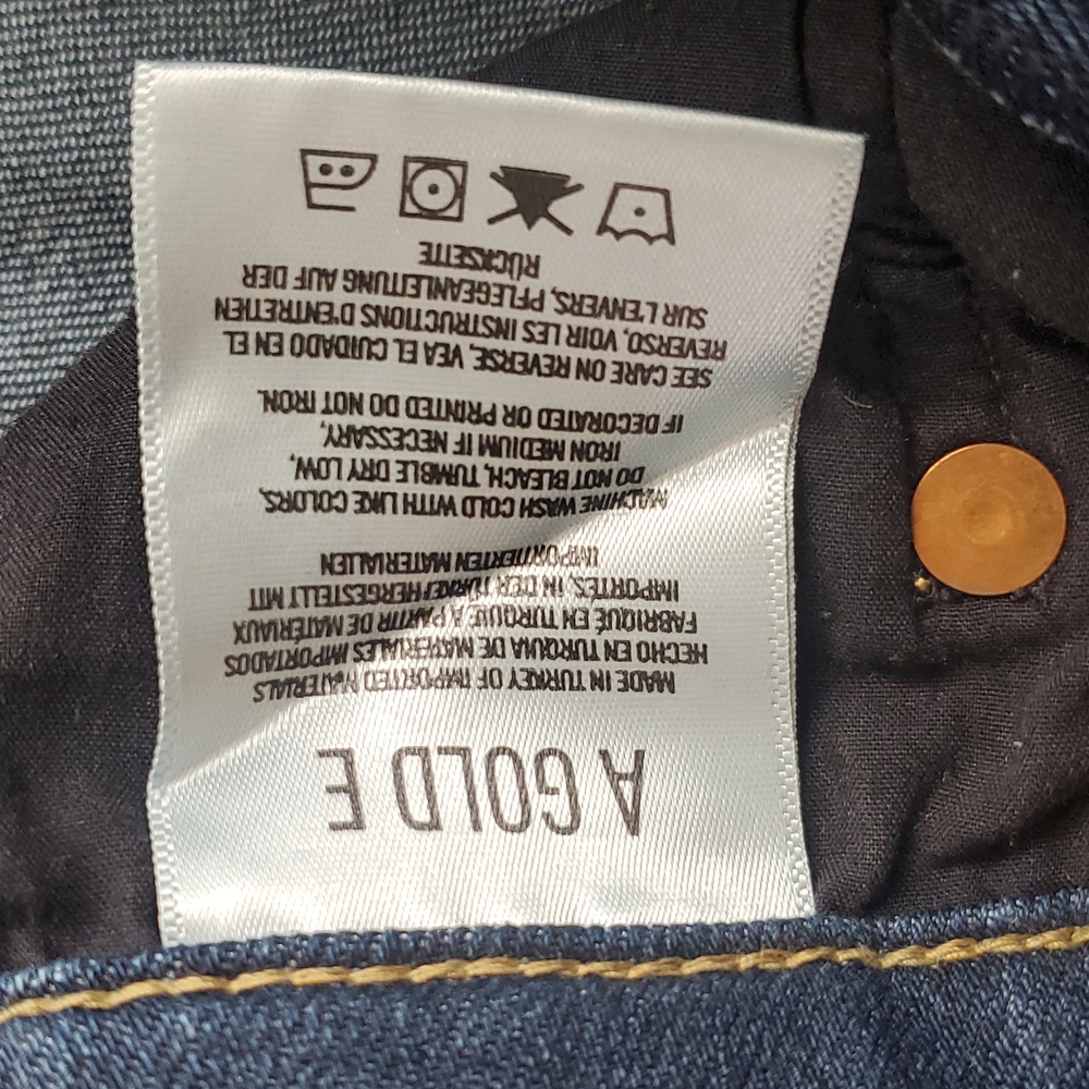 Agolde Dark Medium Wash Mid Rise Skinny Blue Jeans Size 25 Waist 25 Inches - Picture 4 of 6